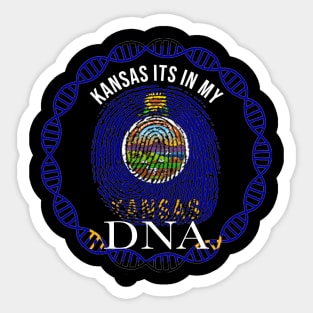 Kansas Its In My DNA - Kansan Flag - Gift for Kansan From Kansas Sticker